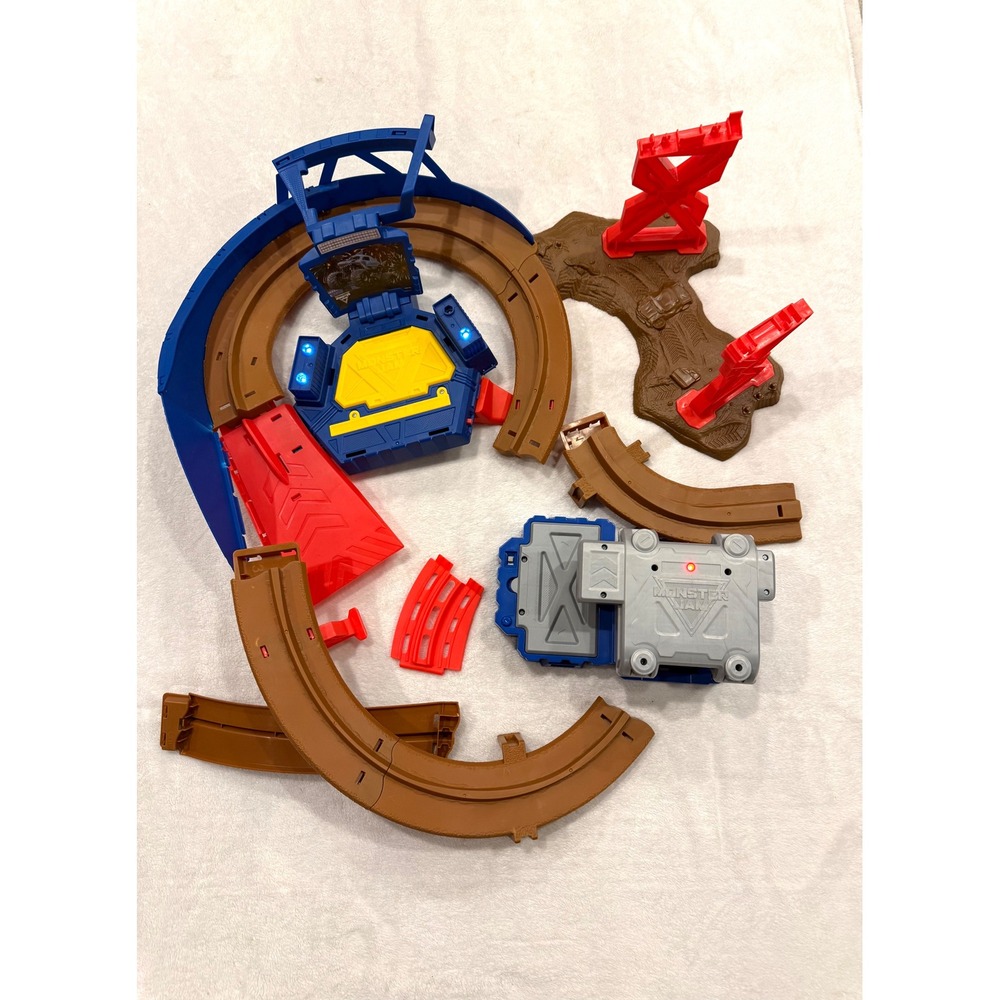 Monster Jam Supercharge Speedway Playset Replacement Parts Incomplete Track Set